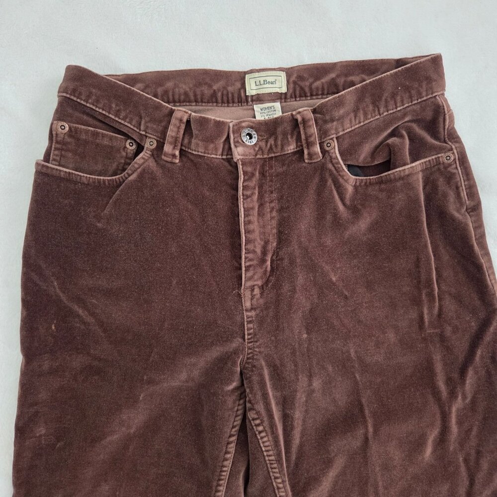 LL Bean Brown Corduroy Pants Sz 6 Straight Leg Gorpcore Y2K Granola Academia - Picture 3 of 12
